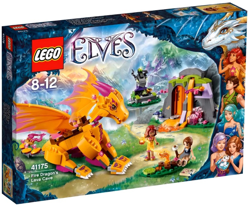Lego Elves. Лего Эльфы. Лавовая пещера дракона огня  